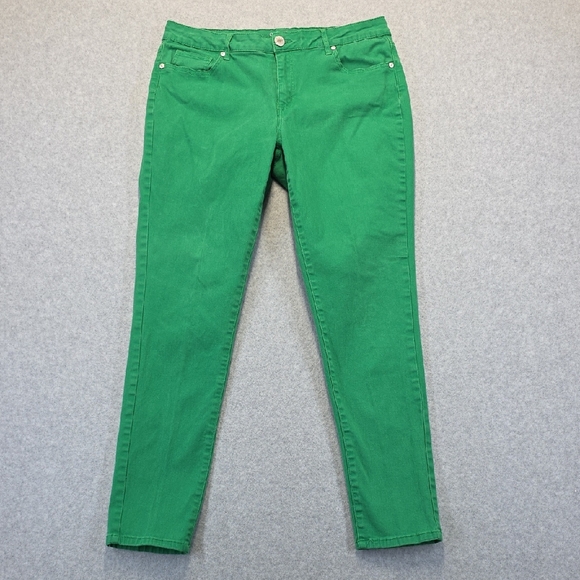 crown & ivy Denim - Crown & Ivy Green Skinny Jeans Women’s Size 8 Stretch